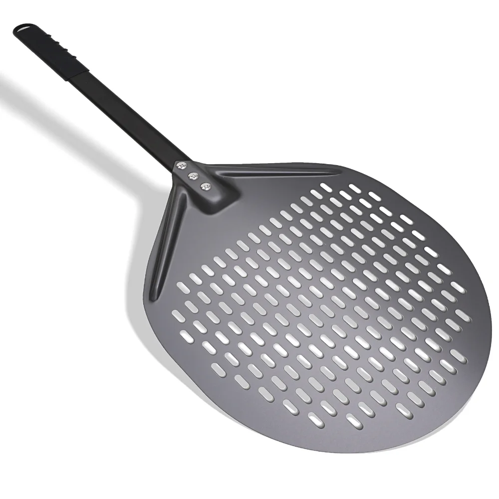 12 Inch Aluminum Perforated Pizza Shovel Peel with Detachable Handle Nonstick Oven Baking Paddle Spatula Turners Accessories 12 Inch Aluminum Perforated Pizza Shovel Peel with Detachable Handle Nonstick Oven Baking Paddle Spatula Turners Accessories