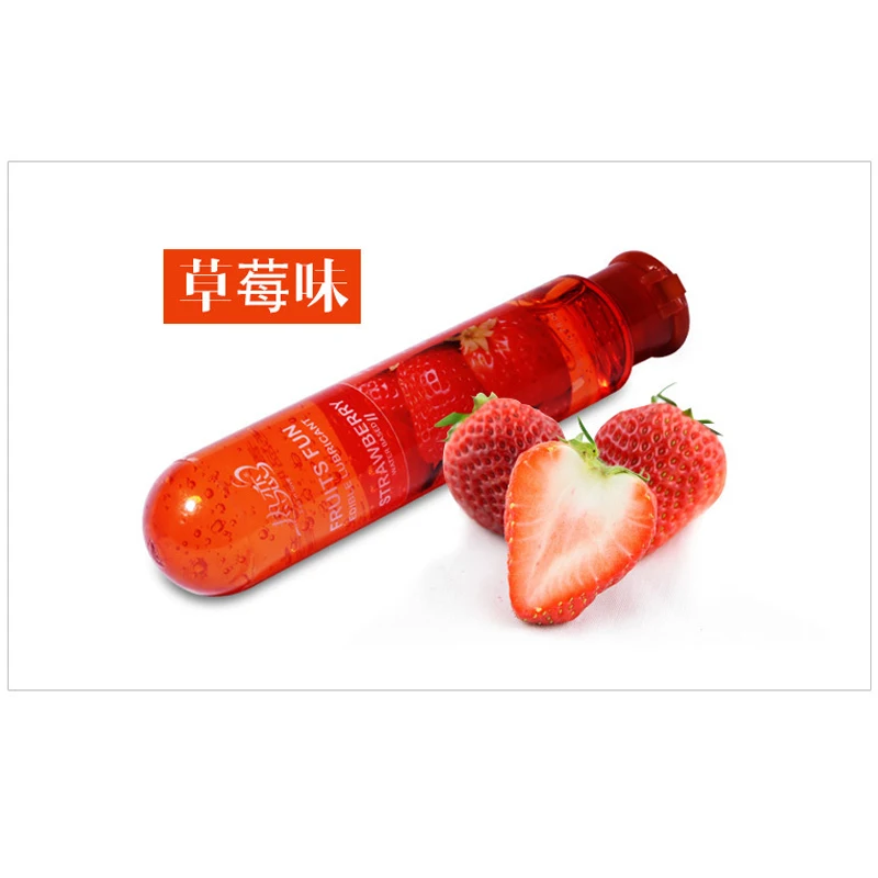 Edible Lubricant Strawberry Flavor Lubricant for Sex Lube Water Based Lubricant Oral Sex Anal Sex Masturbation Vagina Orgasm Gel