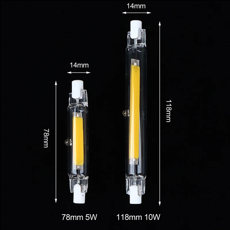 LED R7s COB Glass Tube 78mm 118mm J78 J118 High Power COB Light Bulb AC110V 220V Home Replace Halogen Lamp