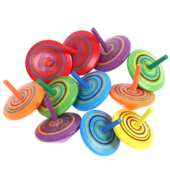 10-30 pièces toupies en bois amusantes pour cadeaux de fête pour enfants, souvenirs de cadeaux de carnaval d'anniversaire, récompenses en classe de rentrée scolaire 1