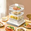 Folding Electric Steamer Transparent Multi-Function Large-Capacity Automatic Steamer Kitchen Household Small Steamer 2
