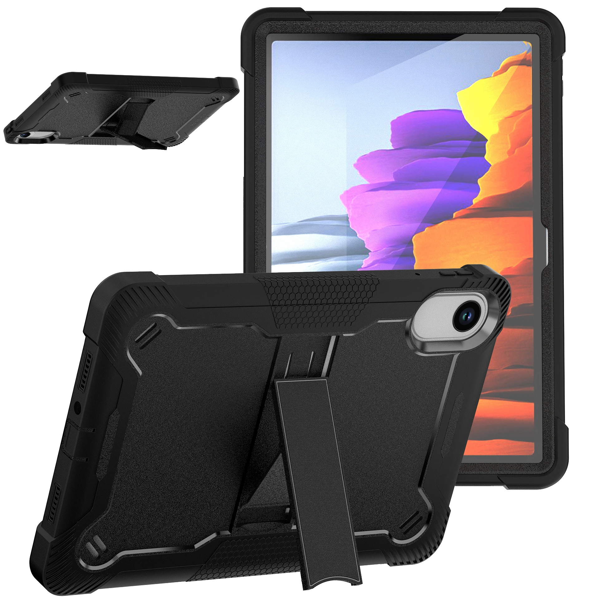 Durable Armor Kickstand Case with Triple-Layer Protection and Versatile Compatibility