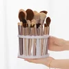 Plastic Pink White Makeup Brush Storage Rack Make-up Tool Box Cosmetic Storage Shelf Pen Storage Box Table Organizer 2