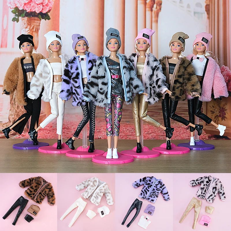 Tenue de poupée Barbie 2 pièces/ensemble = manteau coloré + jupe courte  faite à la main avec animaux et chats, vêtements, accessoires et jouets -  AliExpress