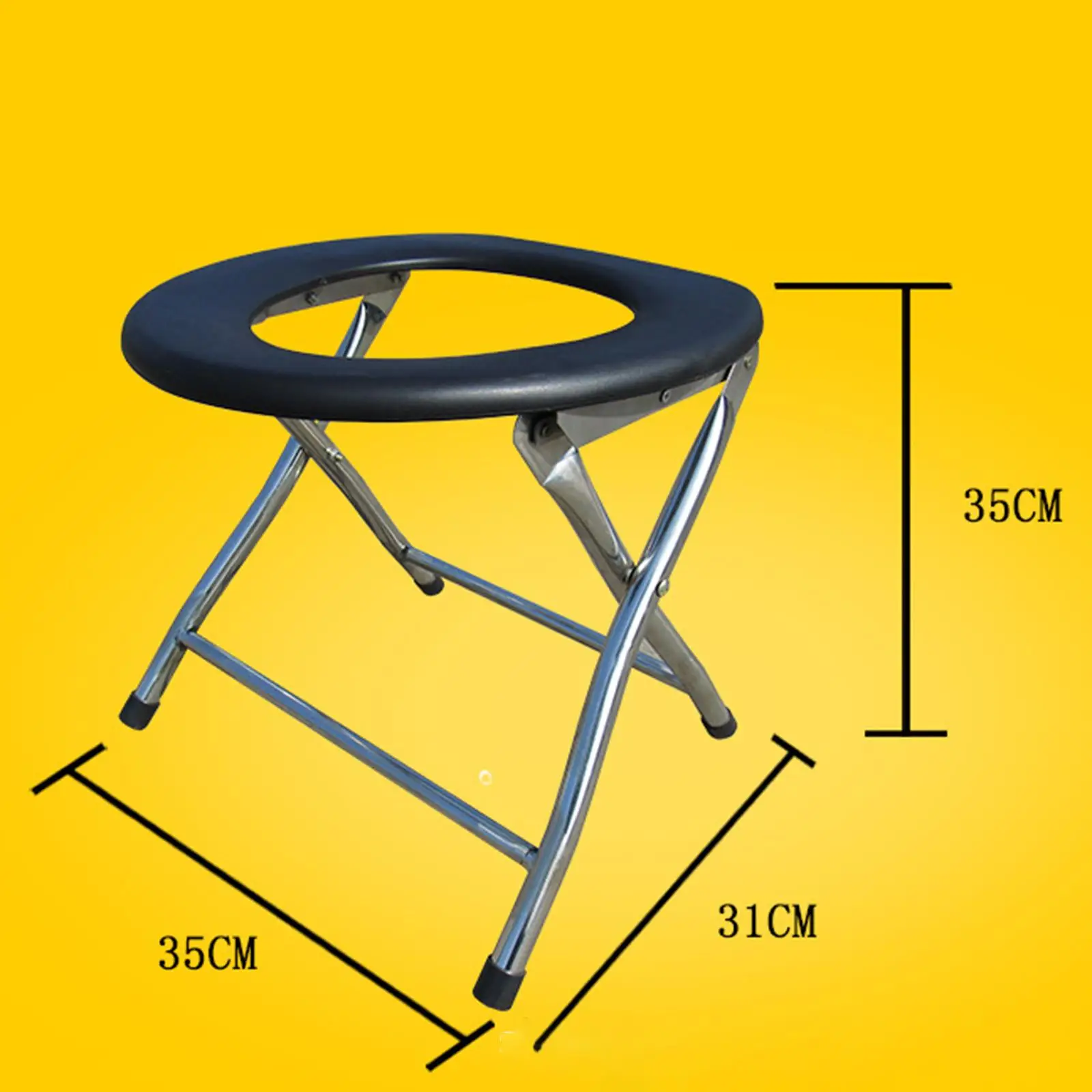 Squat Toilet Seat Stool Bedside Commodes Portable Rounded Edges Easy to Wash 6