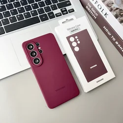 Premium Liquid Silicone Shockproof Phone Case - Enhanced Protection for Samsung Galaxy S26 Series (Wine Red)