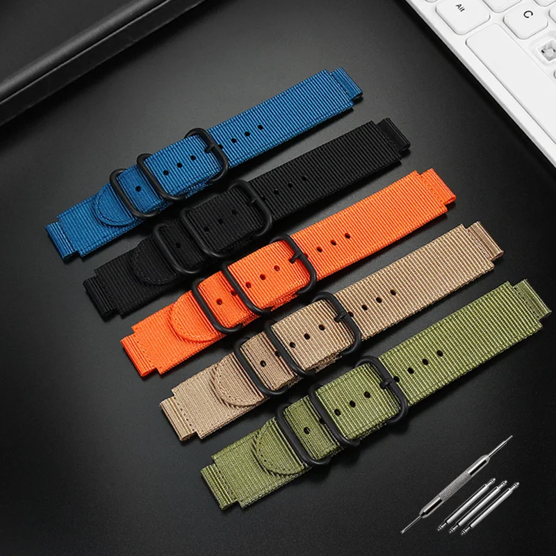 Per Casio G Shock Gba-800-1A Gba-800-7A Gba-800-9A Gba-800-Dg Ga-800 Gbd-800 Ga110 16Mm Cinturino Cinturino Cinturino In Nylon Modificato