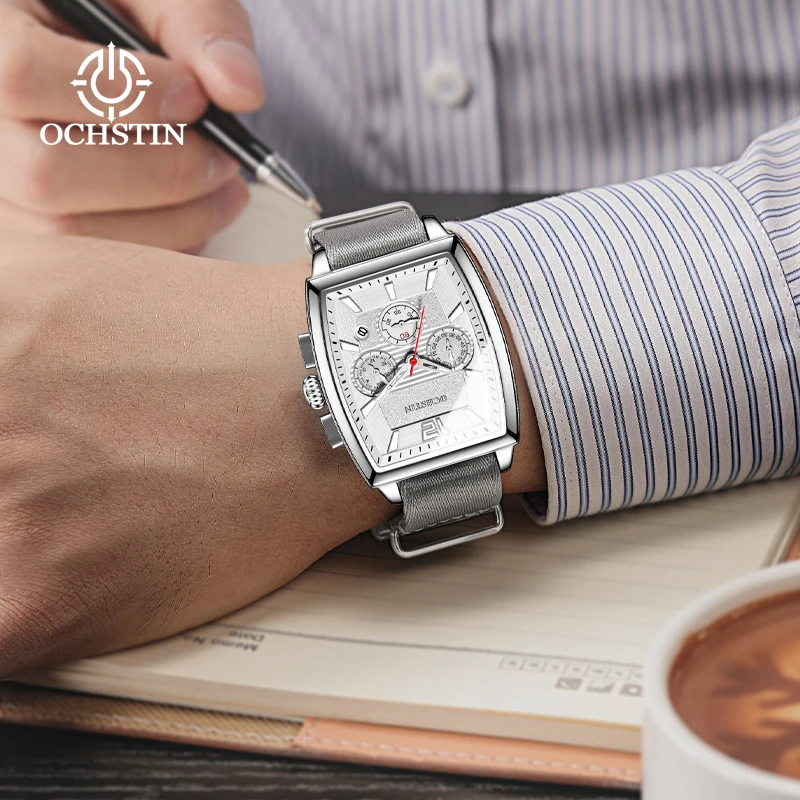 OCHSTIN2024 new creative nylon series business light luxury style men's quartz watches original quartz movement men's watches