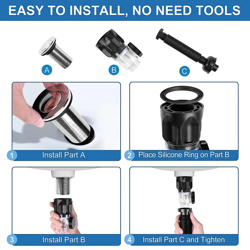 Kitchen Sink Drain Pipe Flexible Stretchable Deodorant Sewer Drainage Water Hose Bathroom Washbasin Anti Blockage Accessories 5