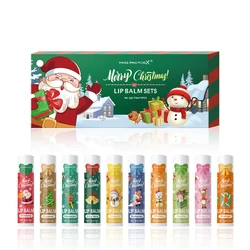 10-Pack Luxurious Lip Balm Gift Set for Women - Deeply Hydrating Moisturizers with Brightening Colors (10PCS Christmas gift)