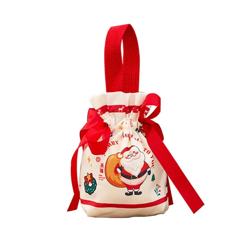 Children's Special Christmas Apple Candy Bag, Carry Handled Peace Fruit Gift Bag