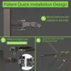Dusk to Dawn Photocell Street Lights,Adjustable Arm Mount IP65 Waterproof Commercial 2