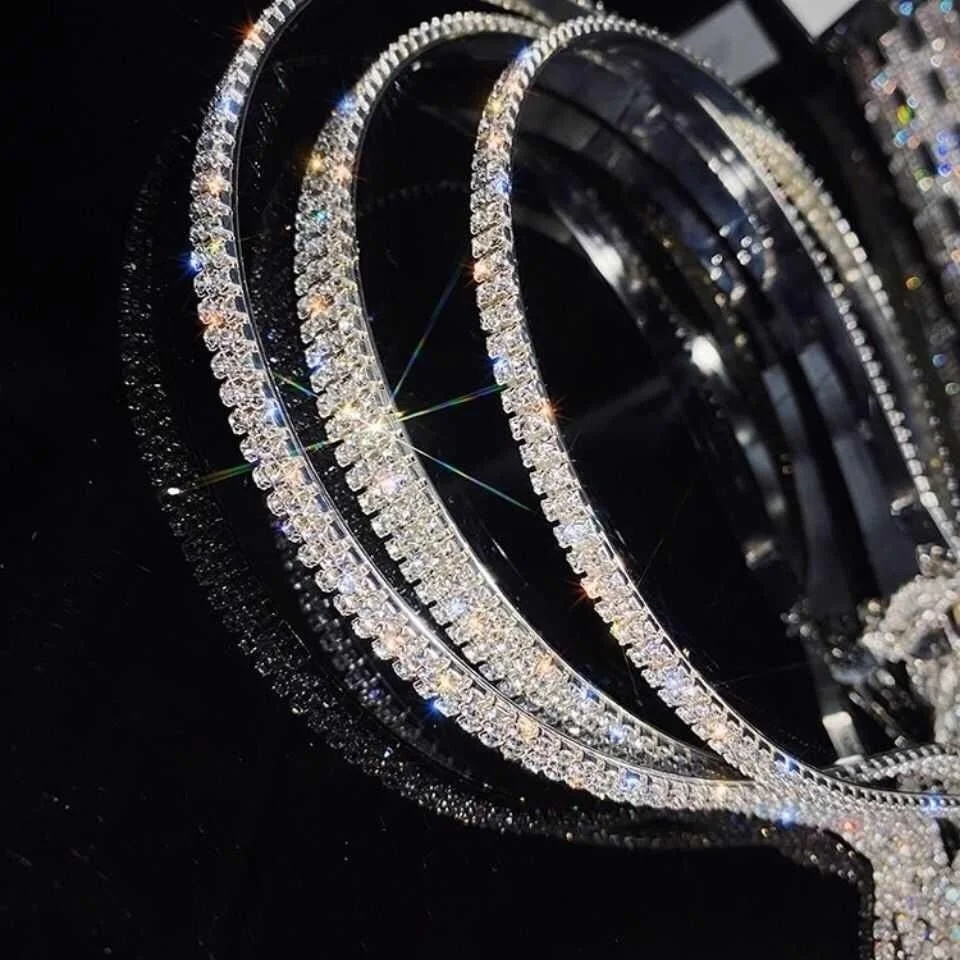 Luxus Glanz Voller Strass Lange Quaste Kristall Stirnbänder Für Frauen Mädchen Haar Zubehör Hochzeit Bankett Schmuck 2022 Neue – Detail 2