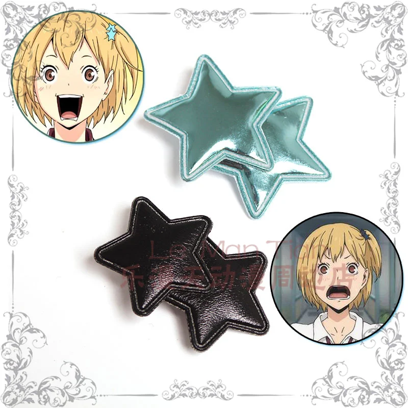 

Заколка для волос с рисунком Аниме Haikyuu Yachi Hitoka, черная, синяя полиуретановая заколка, аксессуары для фотографий