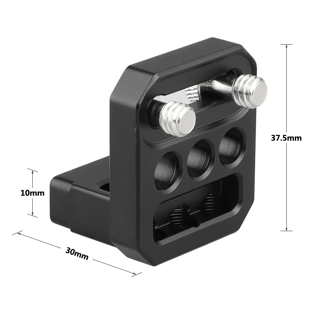 Vertical Connection Mount Camera Handle Adapter With 1/4"-20 Mounting Studs For