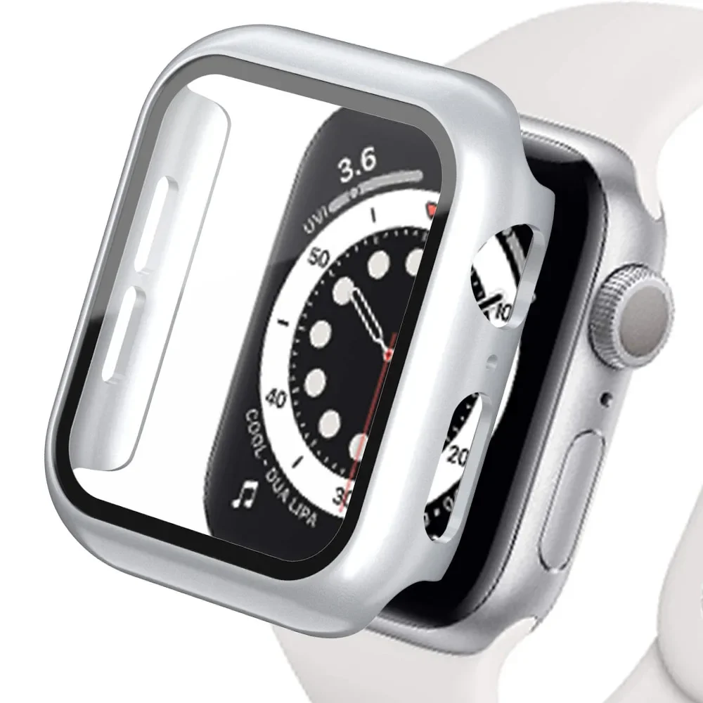 Premium Tempered Glass Cover with Matte Hard PC Bumper for Apple Watch Series 10