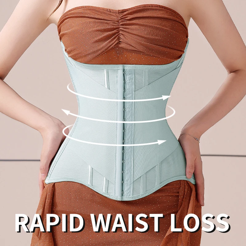 MiiOW U-shaped Waist Trainer Corset Women Buttoned Shapers Breast Lifted Waist Trainer Steel Bone Slimming Women's Shapewear 3