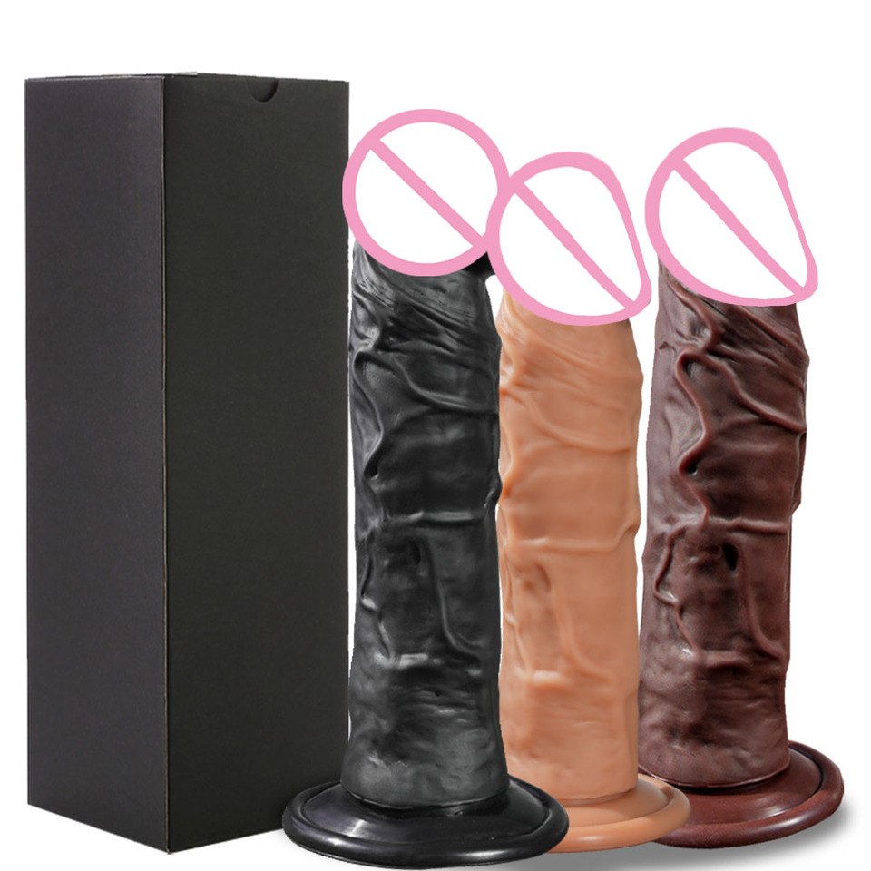 Realistic dildo Black Anal Plug with Suction Cup Penis for Vagina Butt Plug Stimulation Sex Toys for Women Adults Phallus