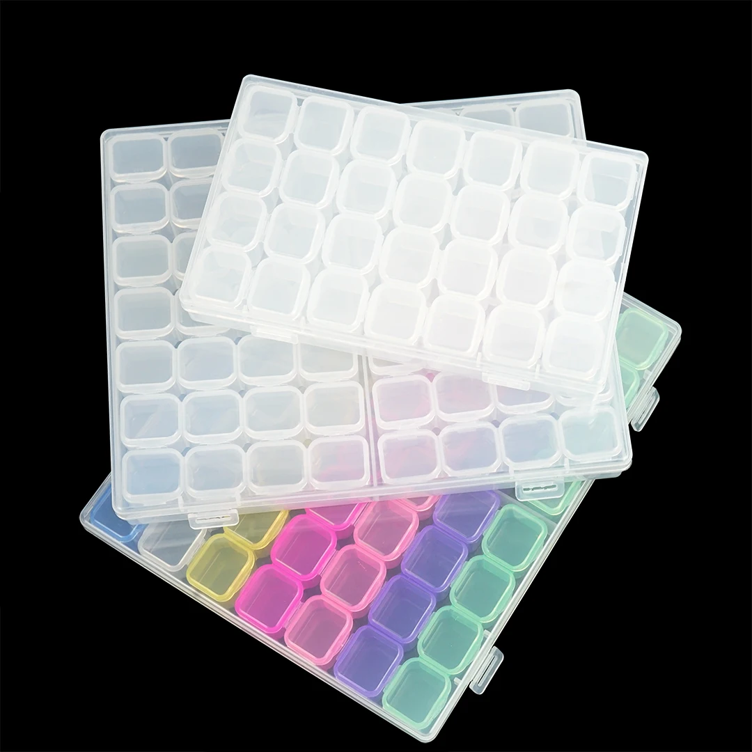 

Nail Art Storage Box Multiple Grids Individually Sealed Removable Jewelry False Tip Container Rhinestones Case Organizer Tools