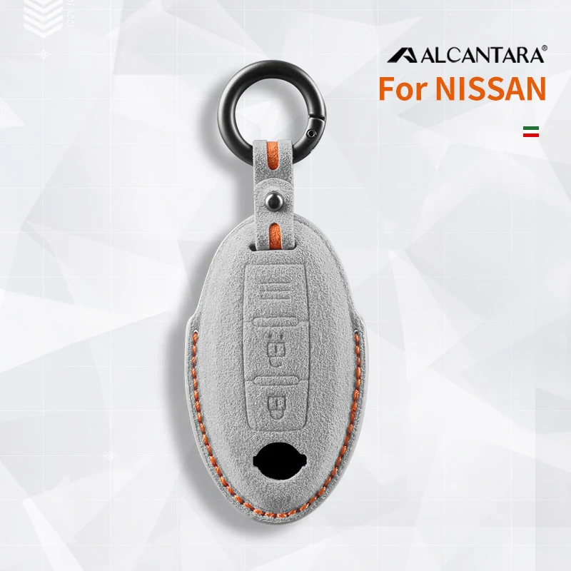 

Alcantara Car Key Case Cover Holder Key Shell For Nissan Qashqai J10 J11 March Tiida NV200 Leaf Kicks Cube X-Trail T32 T31