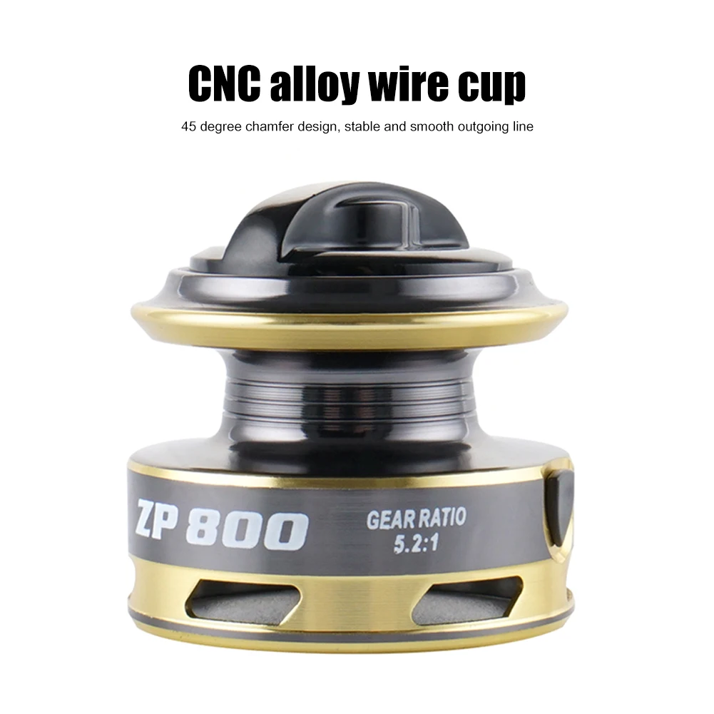 Spinning Fishing Reels Fishing Reels ZP 500/800 Series EVA Grip Ultra Lightweight Fishing Reel 13 + 1BB High Speed Gear Ratio 5.2:1 Mini Spinning Reel Metal Line Cup