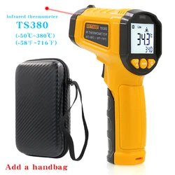 Infrared Non-Contact Handheld Industrial High-Precision Temperature Gauge (TS380 Add a handbag)