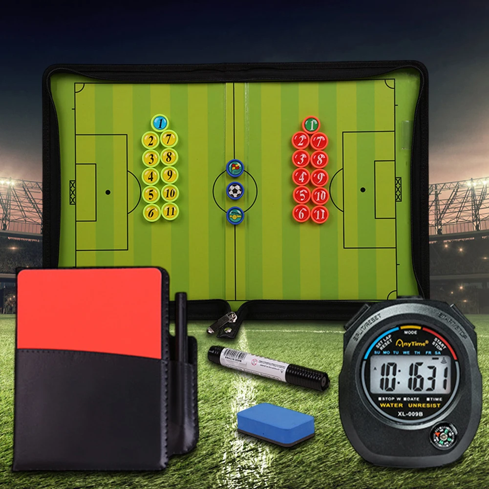 Foldable Magnetic Football Tactic Board Soccer Coaching Board Soccer Coach Tactics Folder Football Strategy for Coaches