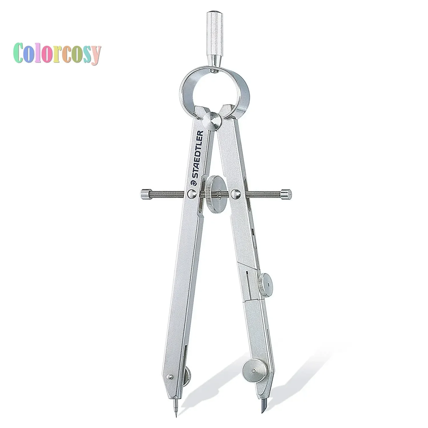 new Staedtler 551 01 Professional Drawing Tool with Telescopic Arm,Precision Center Wheel Compass, Max Drawing Diameter 26.5MM,
