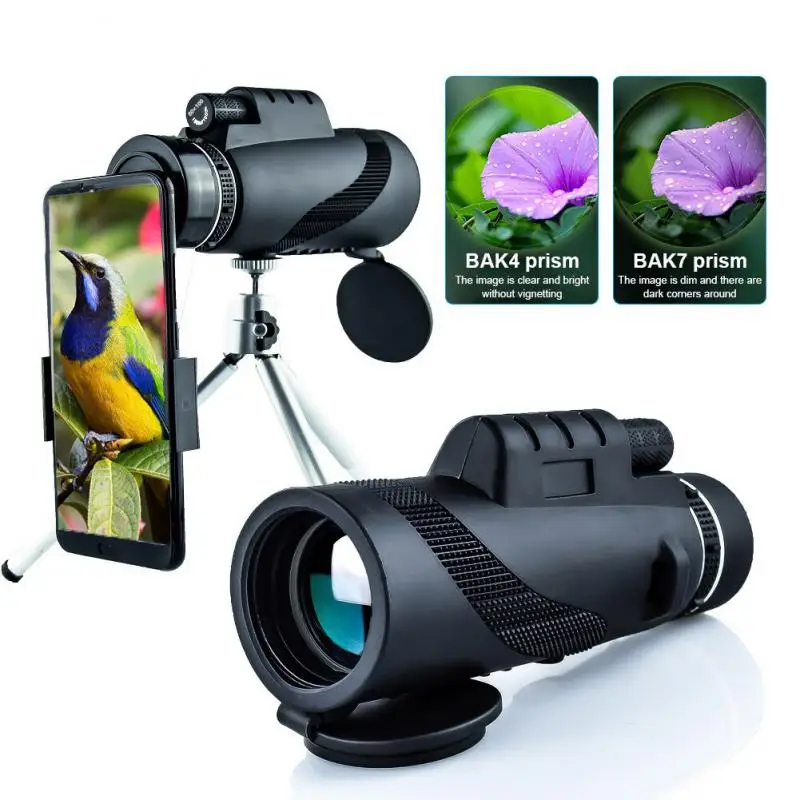 80x100 Hd Powerful Monocular Telescope Phone Camera Zoom Starscope