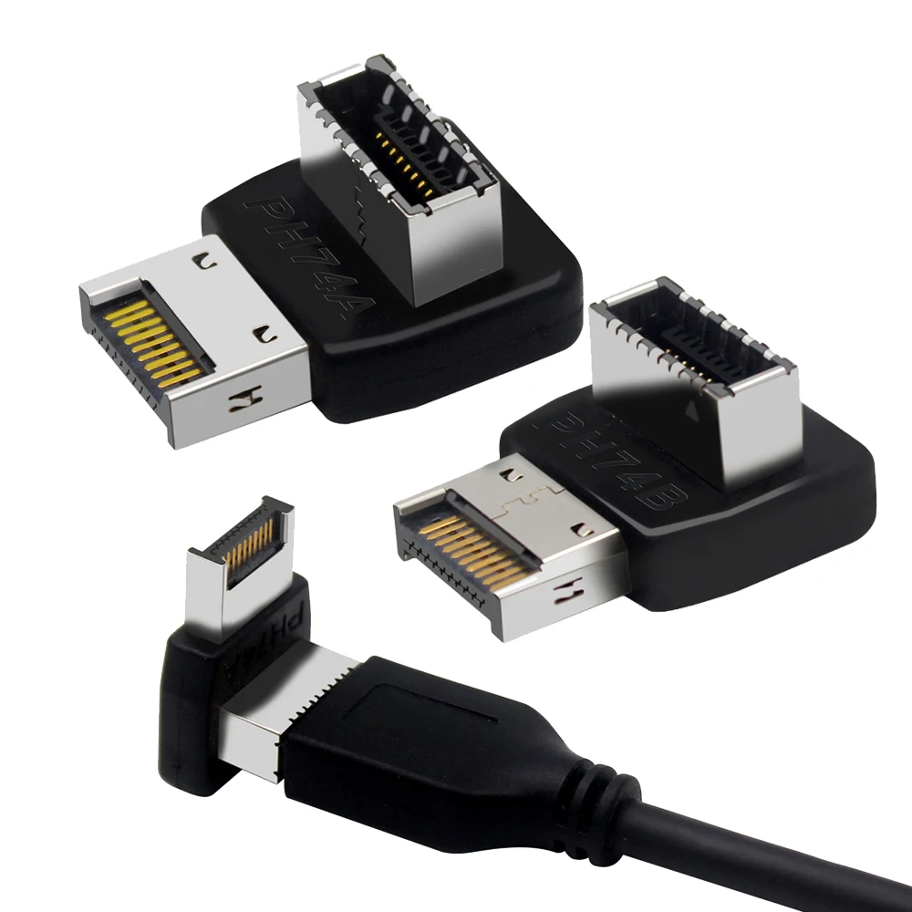 USB 3.1 Type E 90 Degree Converter Vertical USB Type E Header Adapter