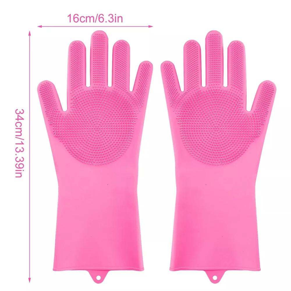 Magic Silicone Rubber Dishwashing Gloves for Household Kitchen Cleaning dishwashing gloves cleaning gloves