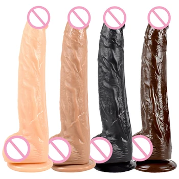 Giant Realistic Dildo for Woman Soft huge Big Dick Penis G Spot Vagina anus Masturbator Sex Toy for adult Sucker Anal Butt Plug 1