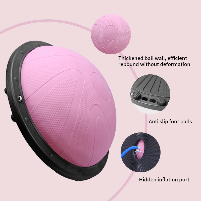 1pc Wave Speed Ball Half Round Foot Balance Ball for Yoga Fitness Core Weight Loss