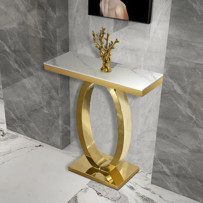 קונסולת עיצוב סלון שולחן מתכת נורד יוקרתי שולחן פינתי מלון משרד מינימליסטי tisch wohnzimer ריהוט פנים