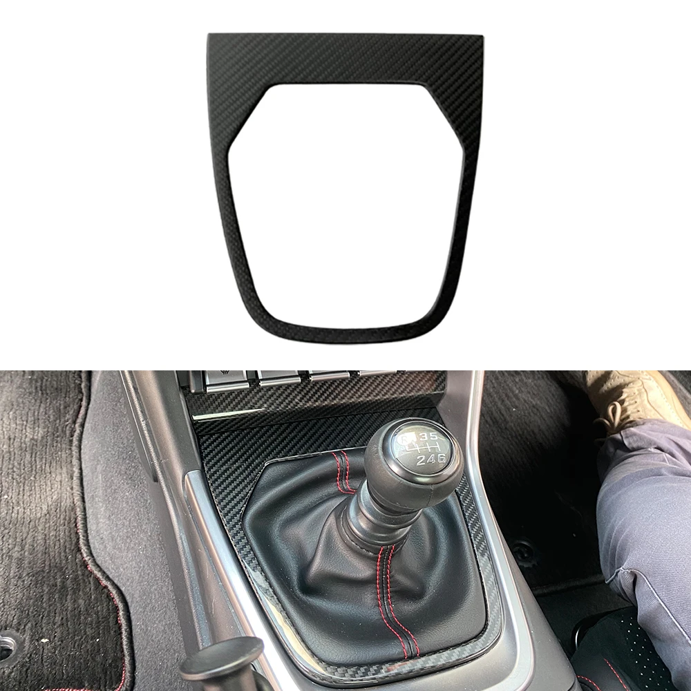 

Real Dry Carbon Gear Shift Panel Knob Cover Matte Carbon For Subaru Brz For Toyota GR86 2021up