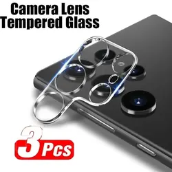 Triple Pack of 9H Tempered Glass Camera Lens Protectors - Ultra - Durable Lens Cover - Tempered glass (Samsung S24 Ultra)