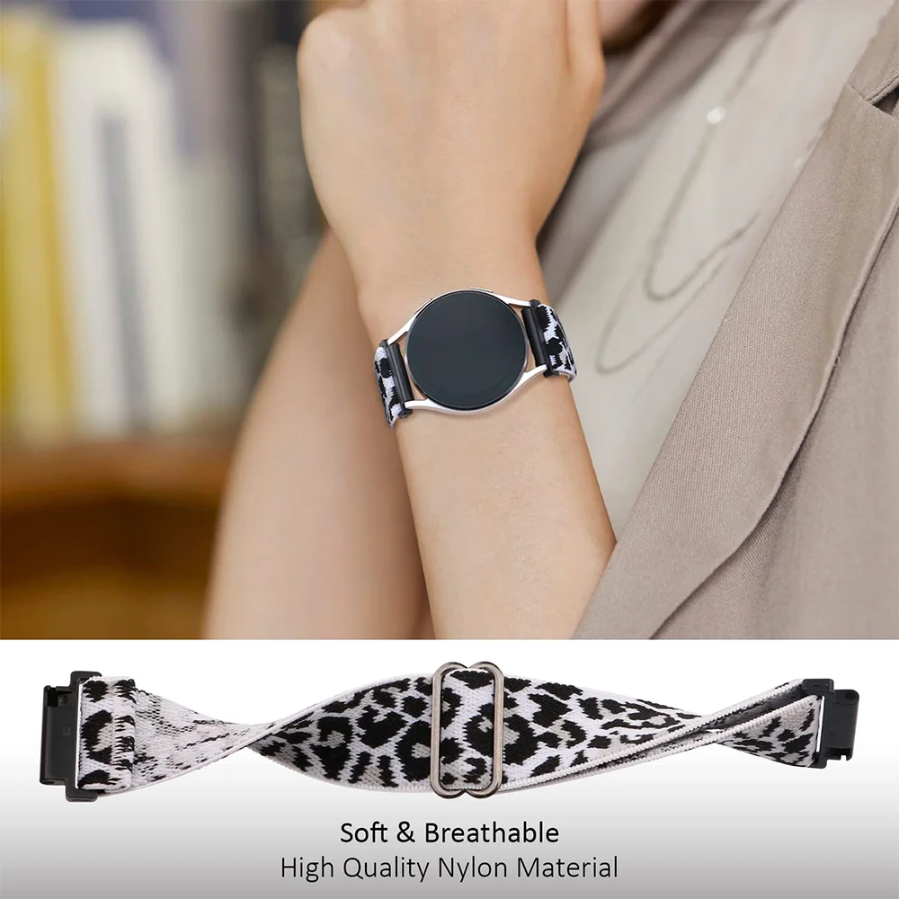 Elastic Nylon Watch Strap - Universal Fit for Smartwatches (20mm & 22mm)