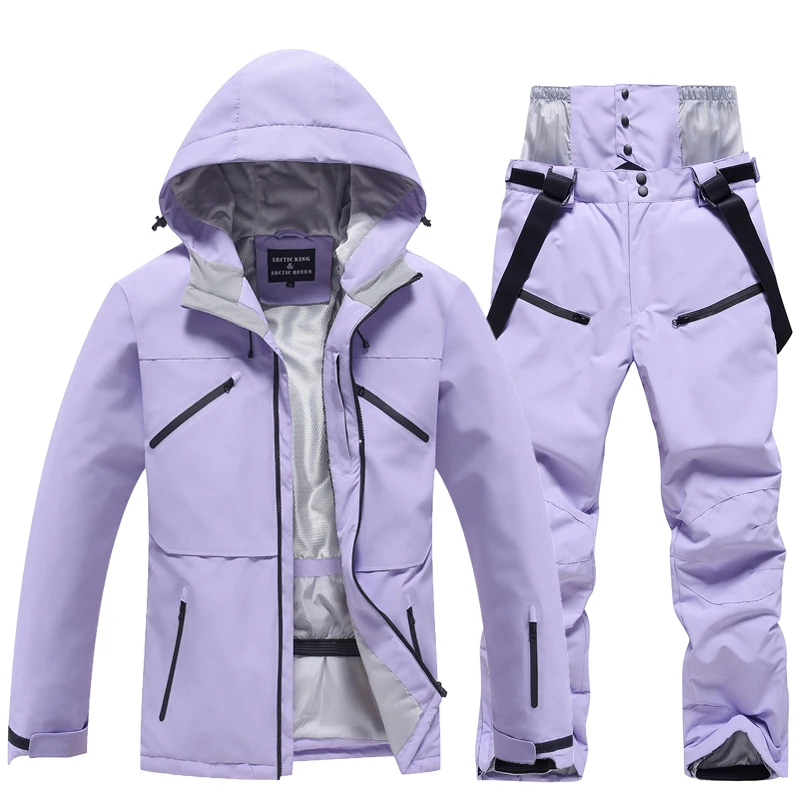 Waterproof Snow Suit for Men and Women Windproof Costumes Snowboarding Clothing Ski Sets Winter Jackets and Pants -30 Warm ski wear