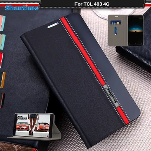 Luxury PU Leather Case For TCL 403 4G Flip Case For TCL 403 4G Phone Case Soft TPU Silicone Back Cover