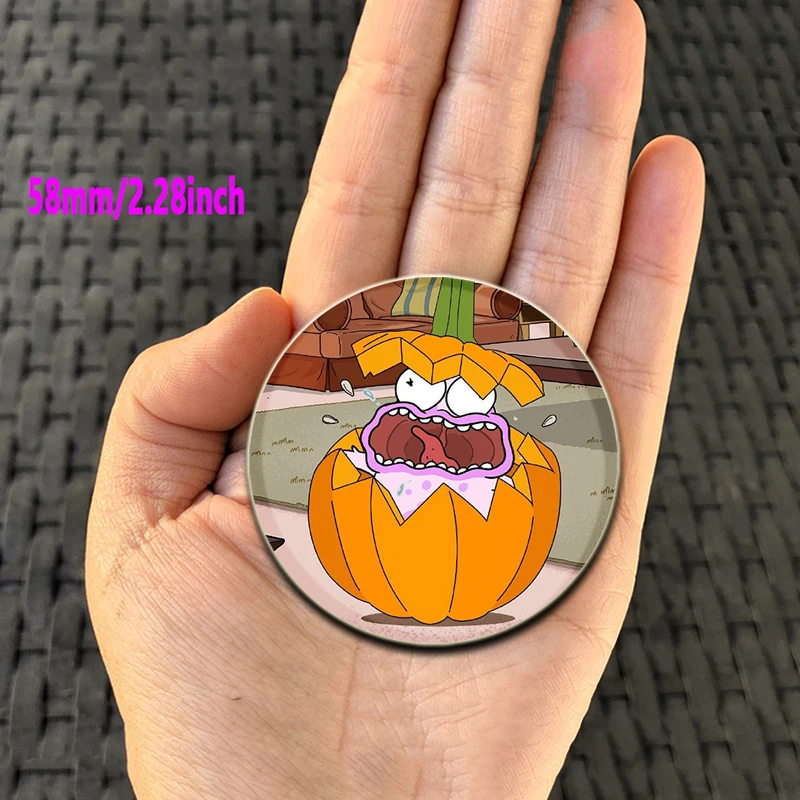 Anime Solar Opposites Round Pins - Cartoon Badges Cosplay Handmade Tinplate Brooches for Backpack and Clothing Accessories