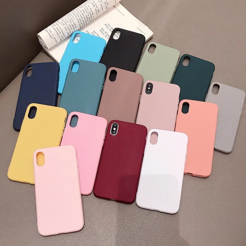 Vibrant Silicone Candy Color Soft Phone Case Cover