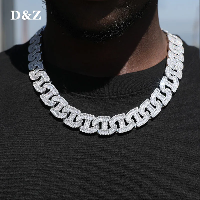 

Ожерелье-цепочка D & Z из кубинской цепи диаметром 17 мм с пряжкой и сверкающими камнями AAA для мужчин и женщин, ювелирные изделия в стиле хип-хоп