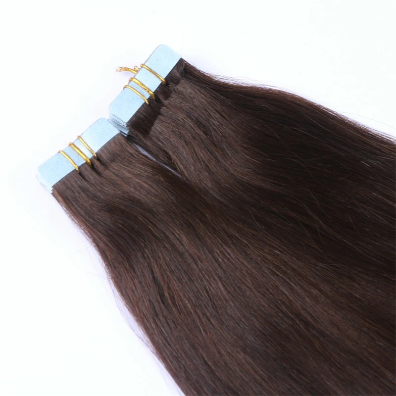 #2 Dark Brown Remy Tape In Human Hair Extensions Machine-made 30inch PU Virgin Hair Extensions Skin Weft Human For Women