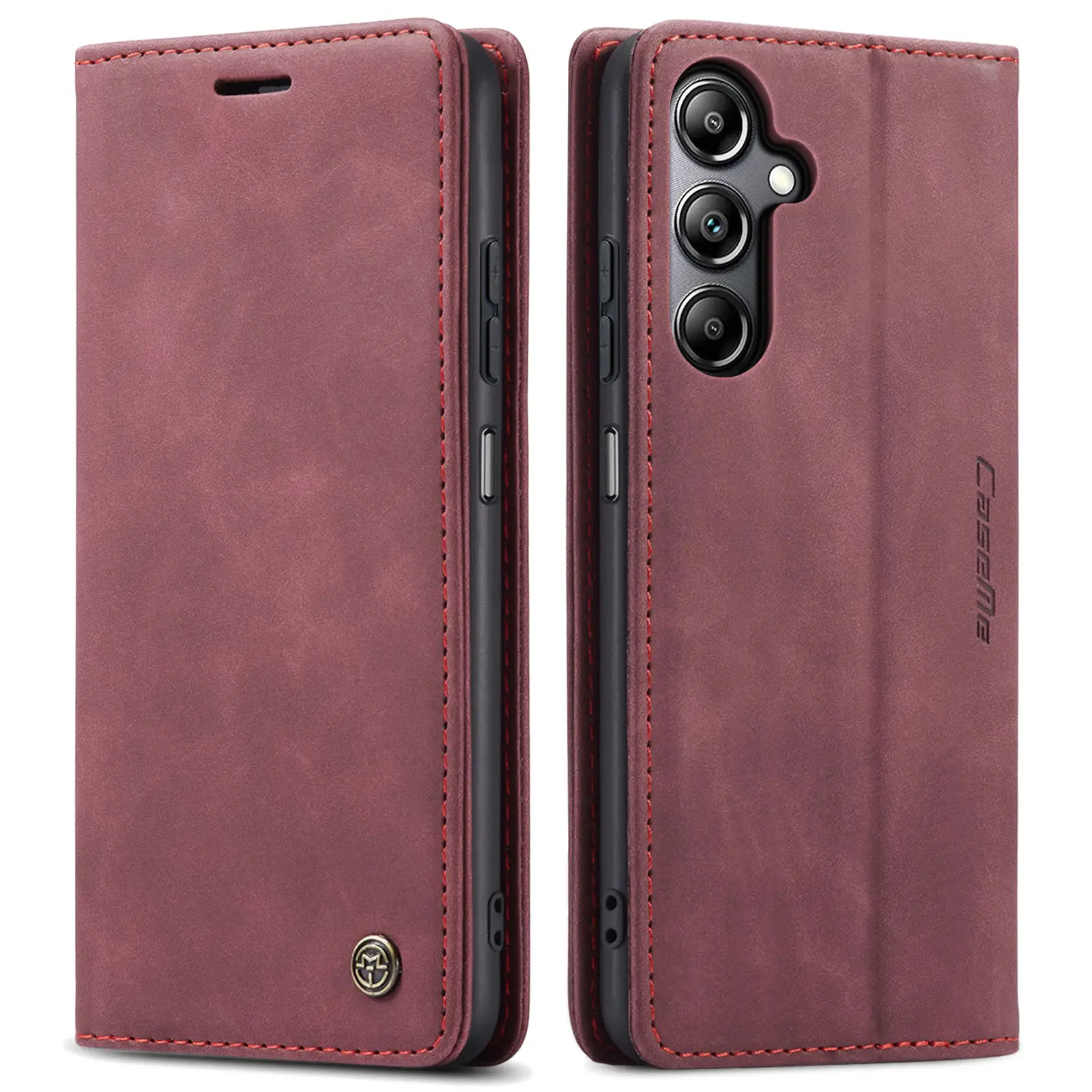 Leather Magnetic Folio Wallet Case with Card Holder – Premium Flip Cover
