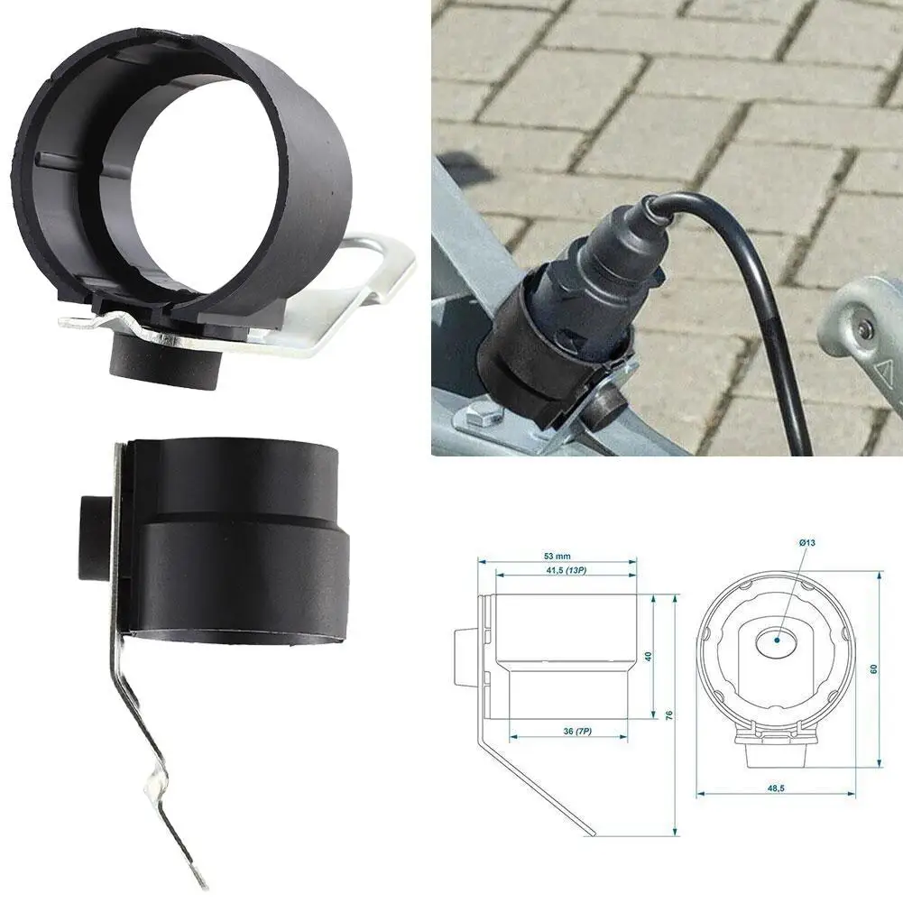 1PC Trailer Plug Holder Universal Weatherproof Protective Rigid Accessory For 7 To 13P Trailer Dirt Protection Plug Adapter