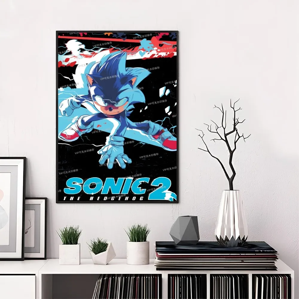 thumbnail image 1 of Póster de S-Sonic H-Hedgehogs en papel impreso para el hogar, sala de estar, dormitorio, entrada, bar, restaurante, cafetería, arte, pintura, decoración, 1 of 5