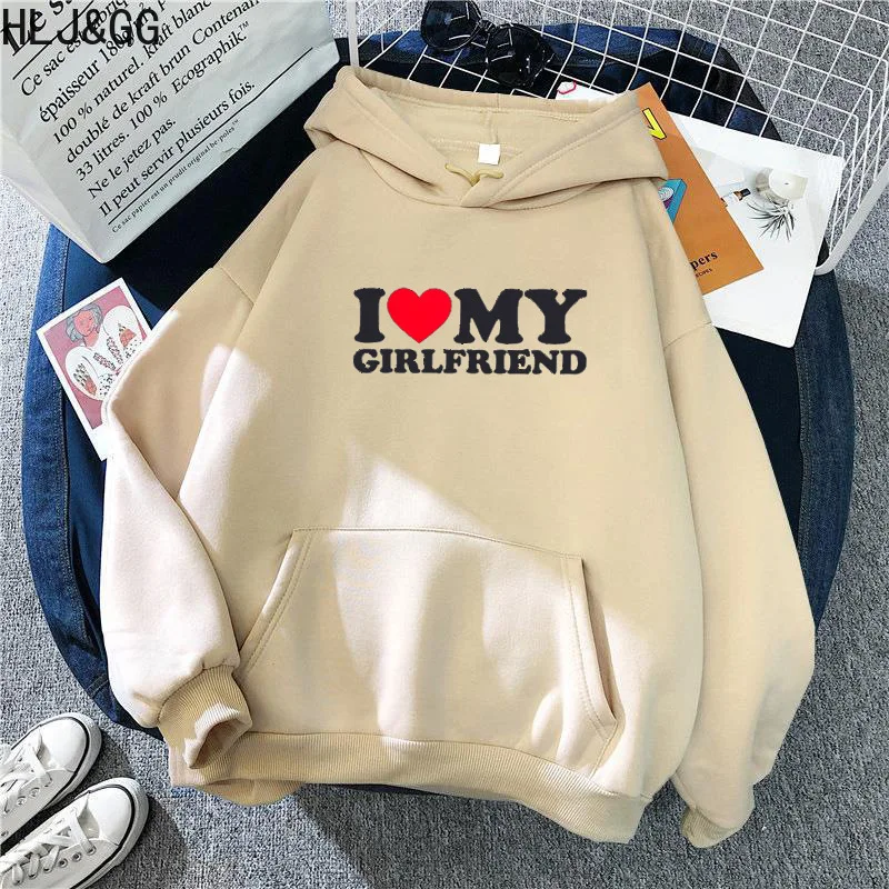 HLJ&GG Spring Casual Letter Print Hooded Sweatshirts Women Round Neck Long Sleeve Pocket Loose Pullover Female Sporty Streetwear