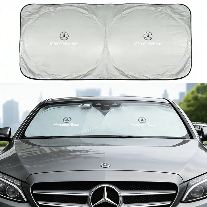 Car Windshield Sun Shade Visor UV Protection Shield For Mercedes Benz AMG Smart W205 C300 W203 W206 W108 W124 W126 W140 W168