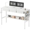 47 inch Computer Desk with Shelves, Writing Desk with Drawers for Small Spaces, Computers Desks 2