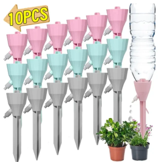 Adjustable Automatic Drip Irrigation System Self Watering Spike for Flower Plants Greenhouse Garden Auto Water Dripper Device
